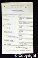 Workmen’s Compensation Act form for Harry Wadsworth, aged 27, Haulage Hand at Ripley Colliery
