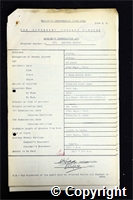 Workmen’s Compensation Act form for Kenneth Bowler, aged 22, Filler at Ripley Colliery