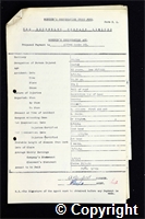 Workmen’s Compensation Act form for Alfred Cooke, aged 23, Caster at Ripley Colliery