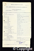Workmen’s Compensation Act form for Ronald Key, aged 22, Machineman at Ripley Colliery