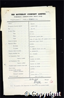 Workmen’s Compensation Act form for Frank W. Thompson, aged 34, Loader End at Ripley Colliery