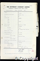 Workmen’s Compensation Act form for Frank Ratcliffe, aged 29, Machine Man at Ripley Colliery