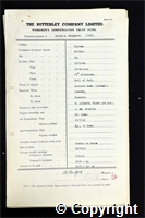 Workmen’s Compensation Act form for Colin G. Burgoyne, aged 23, Filler at Ripley Colliery