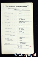 Workmen’s Compensation Act form for Frederick F. Gibbs, aged 31, Filler at Ripley Colliery