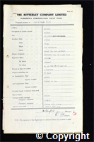 Workmen’s Compensation Act form for George Henry Lane, aged 25, Filler at Ripley Colliery