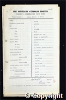 Workmen’s Compensation Act form for Horace Bennett, aged 48, Labourer at Ripley Colliery
