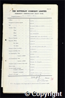 Workmen’s Compensation Act form for Dennis Steele, aged 23, Packer at Ripley Colliery
