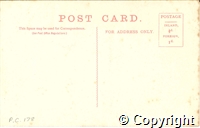 Postcard featuring a black and white photograph of the Pavilion Gardens.