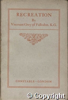 'Recreation' - booklet by Viscount Grey of Fallodon