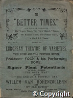 The Better Times incorporating The Wipers Times, The "New Church" Times, The Kennel Times, The Somme Times and The BEF Times, November and December 1918.