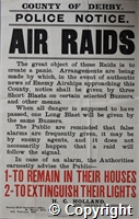 Poster: County of Derby. Police Notice. Air Raids