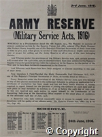 Poster: Army reserve (Military Service Act 1916) Schedule