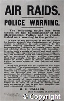 Poster: Poster: Air Raids. Police Warning