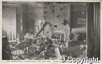Postcard: Bombardment of Scarborough, Dec 1914.  Room at 41 Esplanade Parade Private Hotel