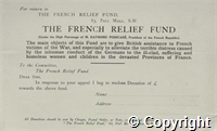 French Relief Fund Donation slip