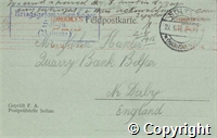 German postcard to England, addressed to Private's Walter and Wright of 2 Sherwood Foresters