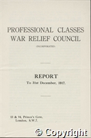 Professional Classes War Relief Council Report