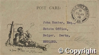 Postcards to John Hunter, Esq from 2nd Battalion Sherwood Foresters