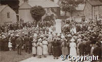 Photographs of unveiling of war memorial [at Great Longstone]