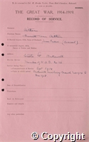 World War One Service Record Sheets (Women)