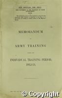 Memorandum on army training during the individual training period 1912-1913, Nov