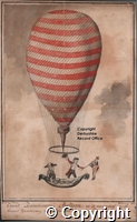 Count Zambecary's Balloon as it ascended with Count Zambecary and Admiral Vernon from Totenham Court Road 