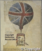 Mr Lunardis Grand British Flag Balloon as it ascended with George Biggin Esq and Mrs Sage. Available on CD 157.