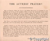 The Actress' Prayer