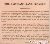 The Bacchanalian's Prayer