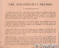 The Apothecary's Prayer
