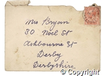 Envelope addressed to Mrs. Bryan, 16 Aug