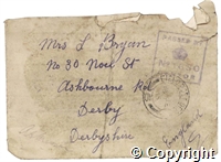 Envelope addressed to Mrs. Bryan, 18 Feb