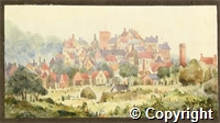 Watercolour titled 'Pleasley Hill'  by Maude Verney