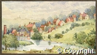 Watercolour titled 'Pleasley Hill and River Meden'  by Maude Verney