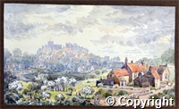Watercolour of Pleasley Hill by Maude Verney