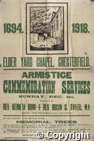 Poster of Armistice Commemoration Services, Sunday December 1 1918