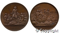 Advertisement (size 12cm x 12cm) for a medal commercially produced by Mr [James] Taylor, of [71 Summer Lane] Birmingham.  The advertisement declares that the medal was approved by the Council of the National Anti-Corn Law League, meeting in Manchester in December 1841