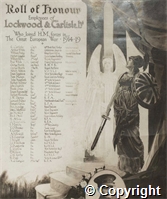 Roll of Honour of employees of Lockwood & Carlisle Ltd. who joined HM Forces in the Great European War 1914-1919