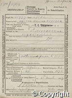 Certificate of Transfer to Reserve, 12 Mar