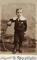Photographs of Bernard Hooley, one as a young boy, and one in a military uniform