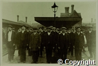 World War One reservists mobilized at Ilkeston station