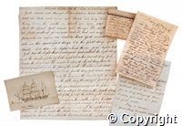 Letters, writings and drawings by Erasmus Augustine Kallihirua, also known as Qalasirssuaq, an Inuit, who acted as a guide to Captain Erasmus Ommaney, commander of H.M.S. Assistance on an 1850 expedition to find Franklin