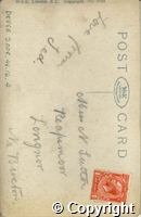 A romantic postcard from Buxton with a red rose at top left and bottom right corners, and a poem on the front.