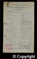 Workmen’s Compensation Act form for Percy Watson, aged 51, Clipper at Britain Colliery