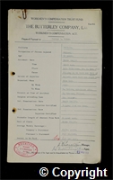 Workmen’s Compensation Act form for George Yates, aged 31, Filler at Britain Colliery