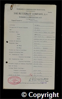 Workmen’s Compensation Act form for Fred Dooley, aged 26, Gummer at Britain Colliery
