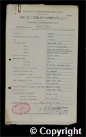 Workmen’s Compensation Act form for George F. Dooley, aged 17, Ganger at Britain Colliery