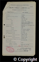 Workmen’s Compensation Act form for George Fletcher, aged 62, Packer at Britain Colliery