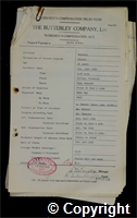 Workmen’s Compensation Act form for Cyril Gibbs, aged 21, Stoker at Britain Colliery
