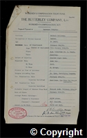 Workmen’s Compensation Act form for Lawrence Gregory, aged 34, Packer at Britain Colliery